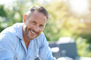 Mature man smiling