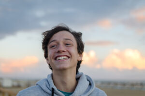 smiling teenage boy